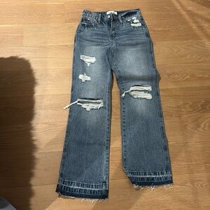 Flying Monkey Wide Leg Ripped Jeans - New With Tags Size 25 with Fray